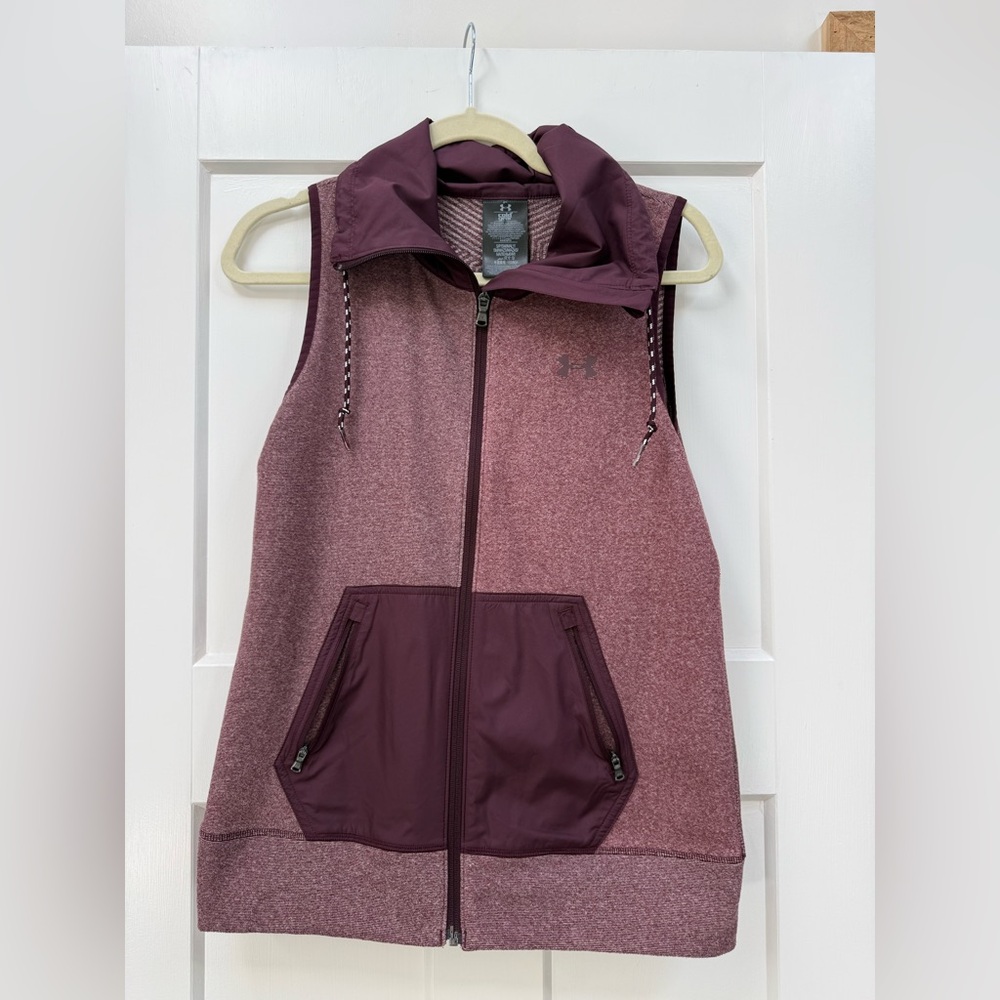 Under Armour Maroon Zip Vest